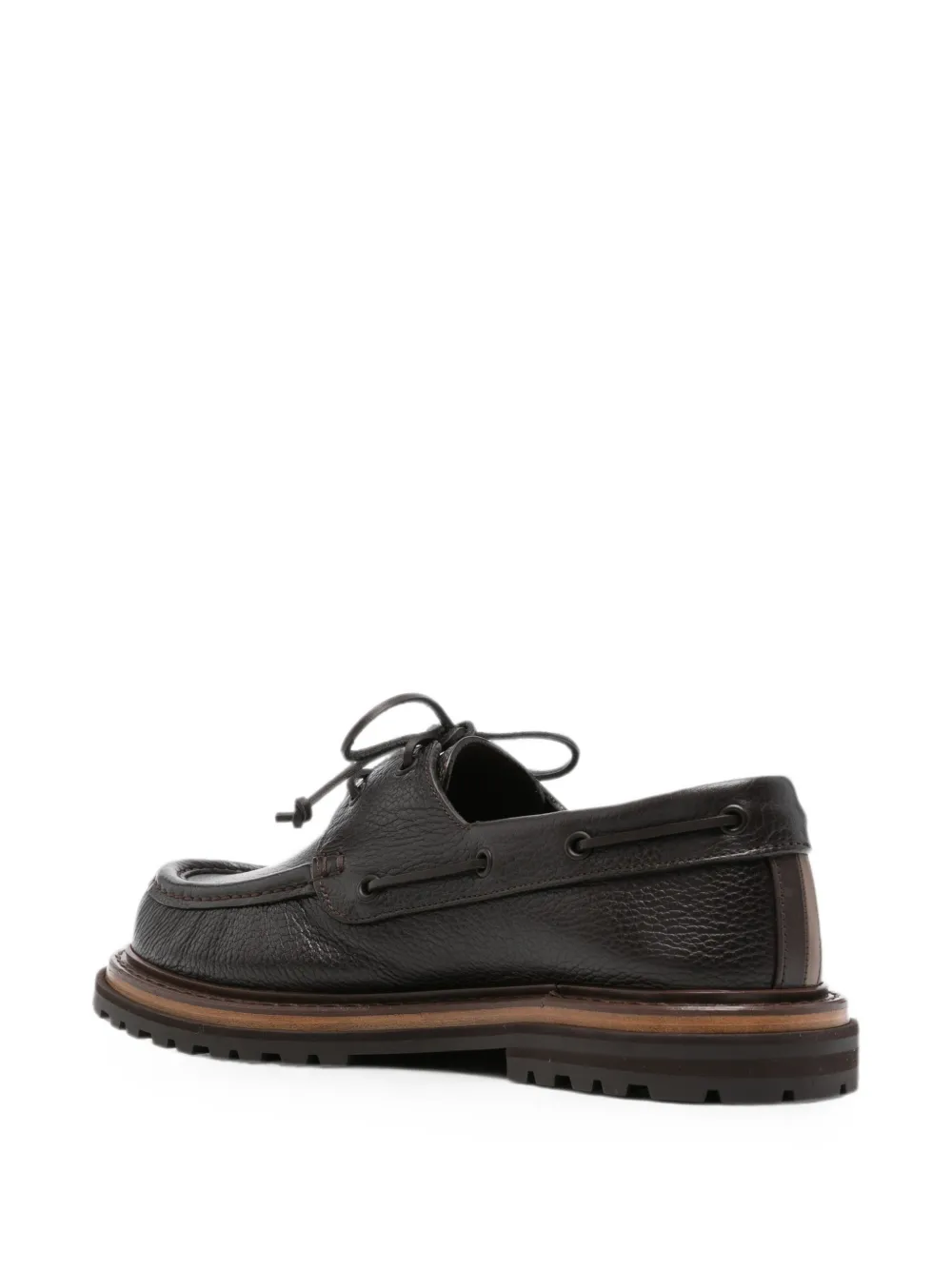 FENDI lace-up leather boat shoes Bruin