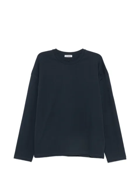 Jil Sander logo-embroidered long-sleeve T-shirt