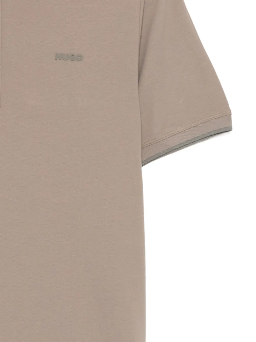HUGO Poloshirt met logoprint Beige