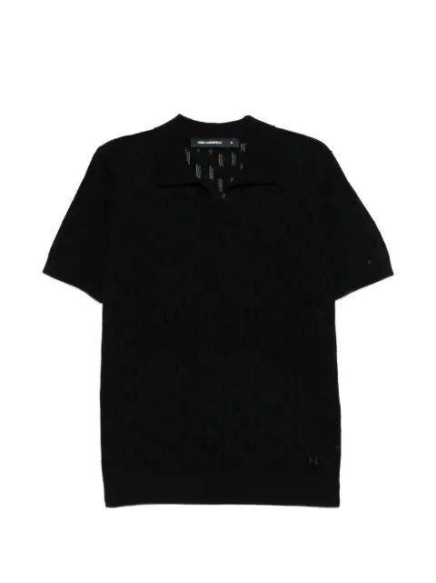 Karl Lagerfeld playera tipo polo con motivo del logo
