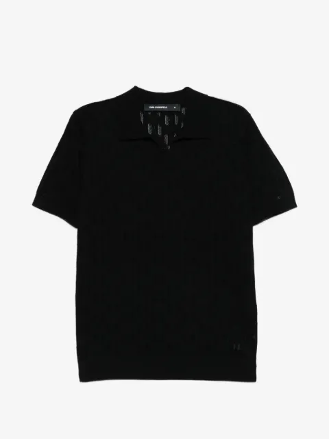 Karl Lagerfeld playera tipo polo con motivo del logo