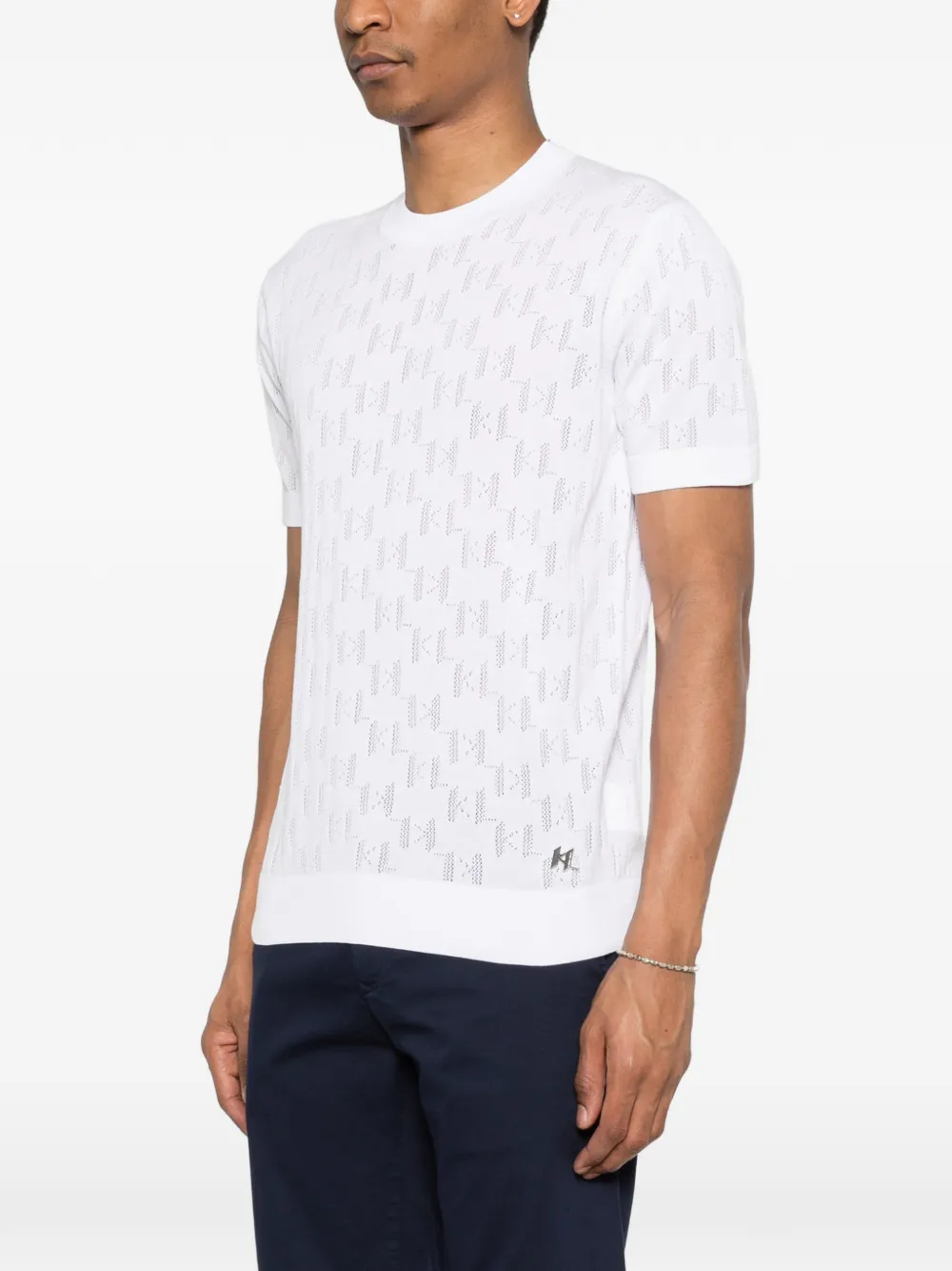 Karl Lagerfeld T-shirt met logo Wit