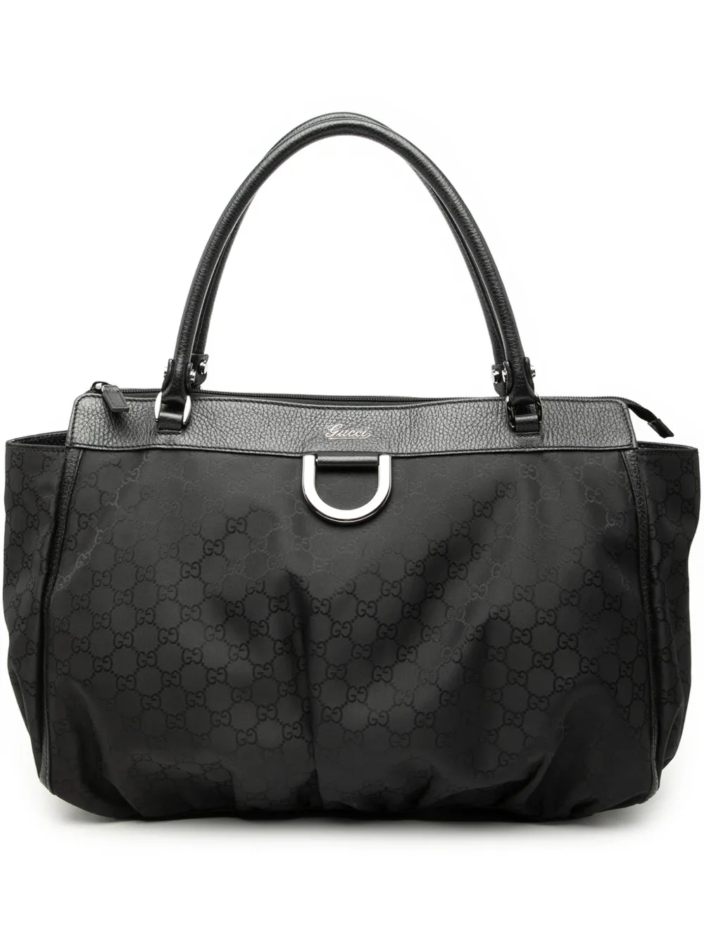 Gucci Pre-Owned 2016-2025 Large GG Nylon Abbey D Ring tote bag - Nero