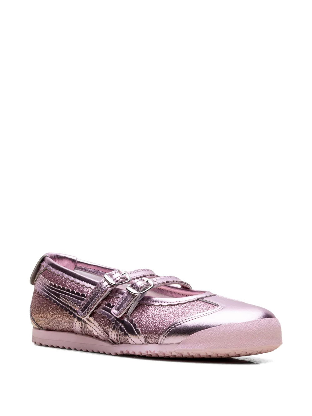 Onitsuka Tiger Mexico 66 sneakers met glitter gesp Roze