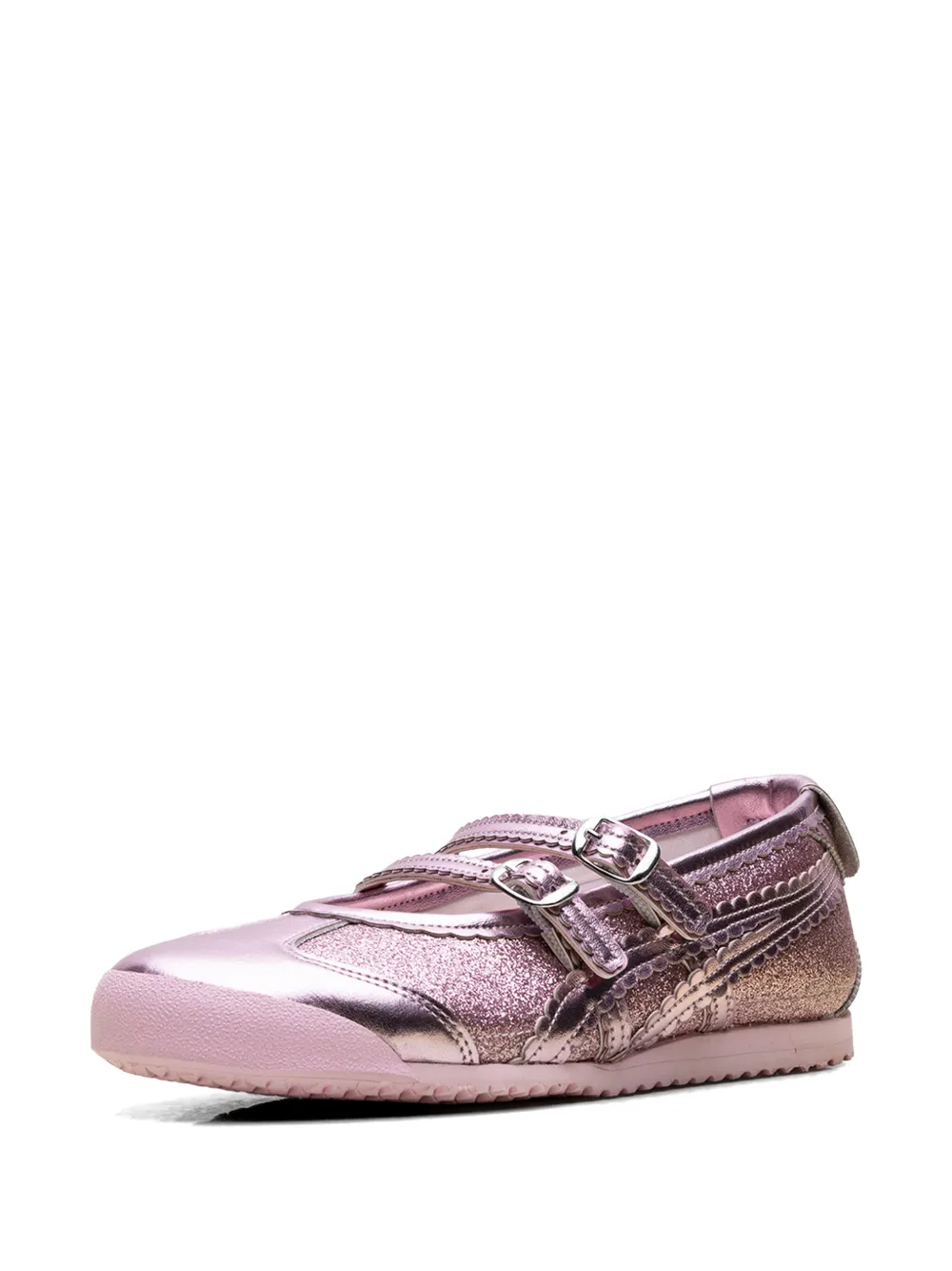 Onitsuka Tiger Mexico 66 sneakers met glitter gesp Roze