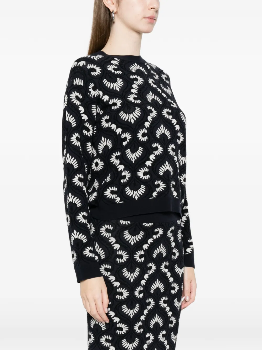  Max Mara Wkdfaraone Patterned Sweater - Blue 