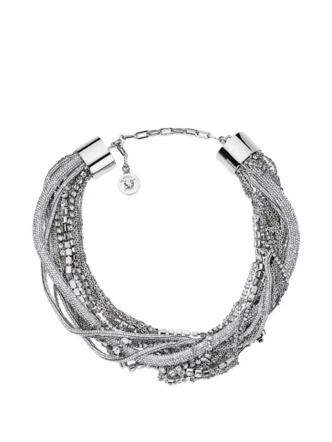 AREA Messy Chain crystal-embellished necklace