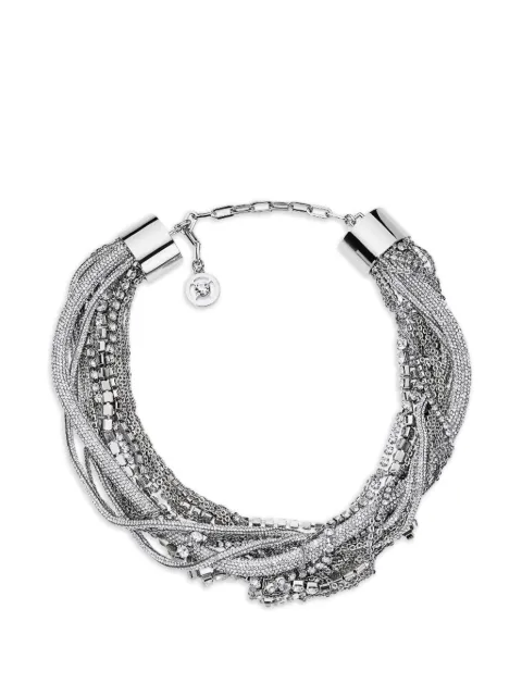 AREA Messy Chain crystal-embellished necklace