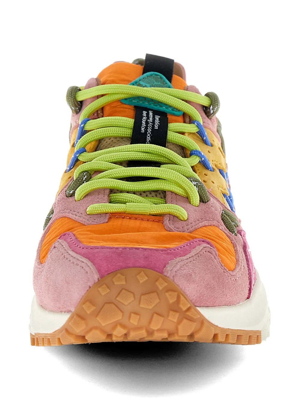 FLOWER MOUNTAIN Nubuck leren sneakers Roze