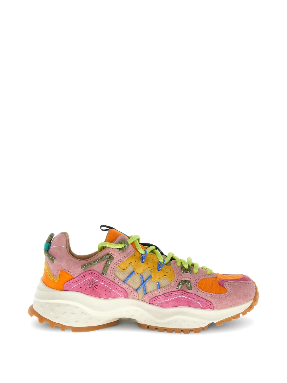 FLOWER MOUNTAIN Nubuck leren sneakers Roze