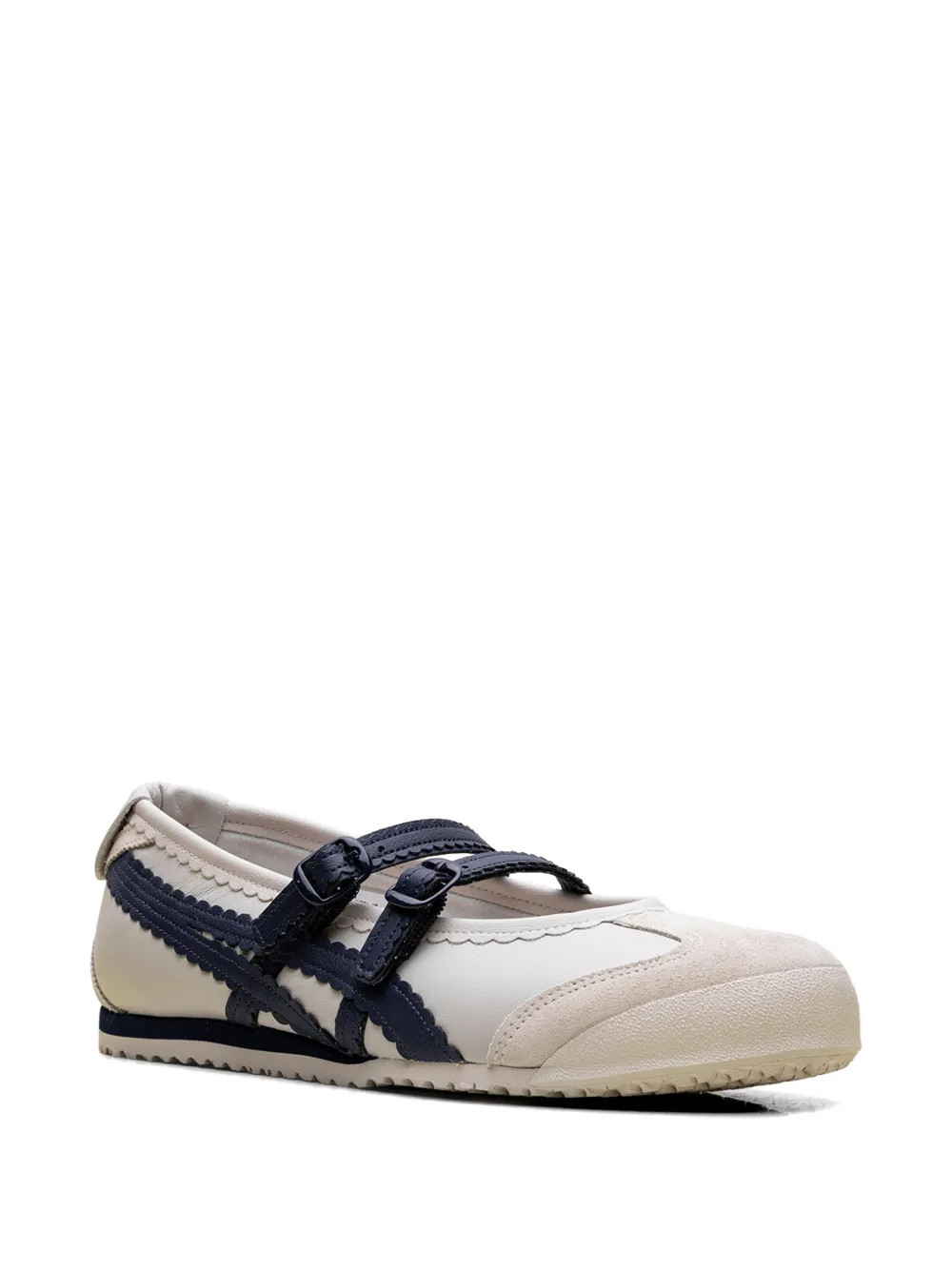 Onitsuka Tiger Mexico 66 gewelfde sneakers met gesp Beige