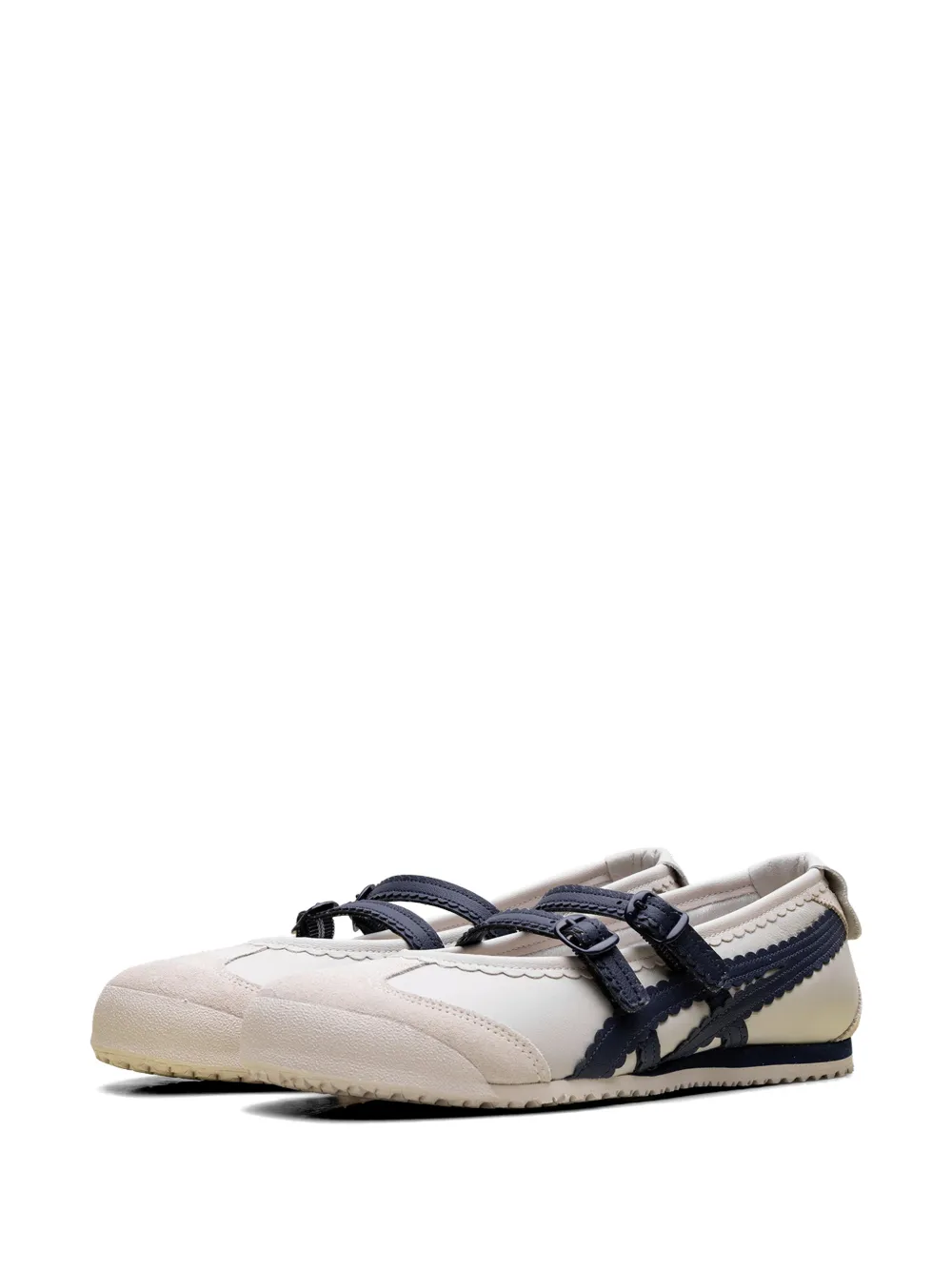 Onitsuka Tiger Mexico 66 gewelfde sneakers met gesp Beige