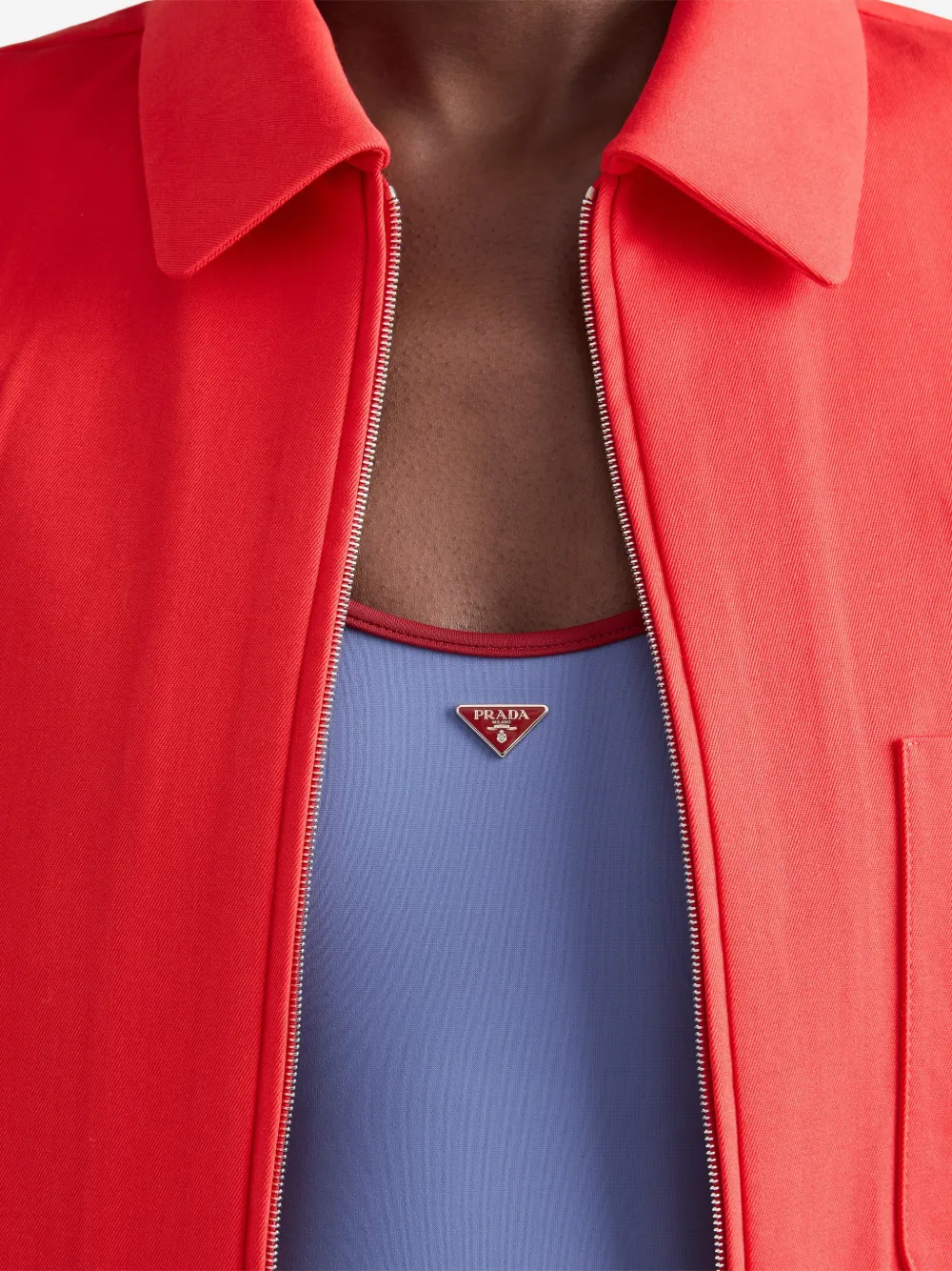 Prada Jersey one-piece Swimsuit | Blue | FARFETCH