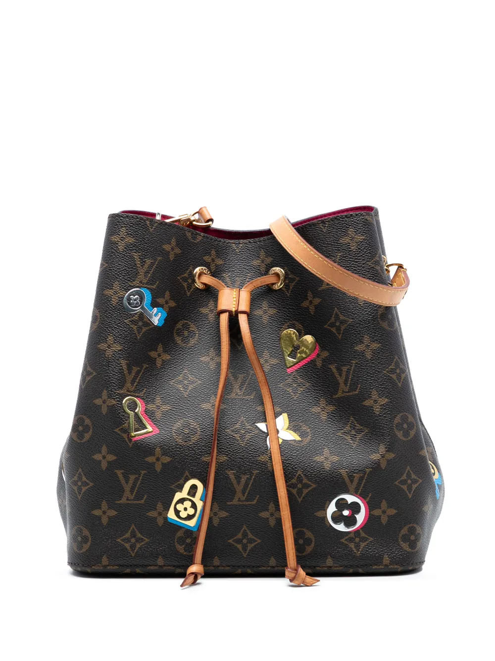 Louis Vuitton Pre-Owned 2019 Monogram Love Lock Neonoe MM Beuteltasche - Braun