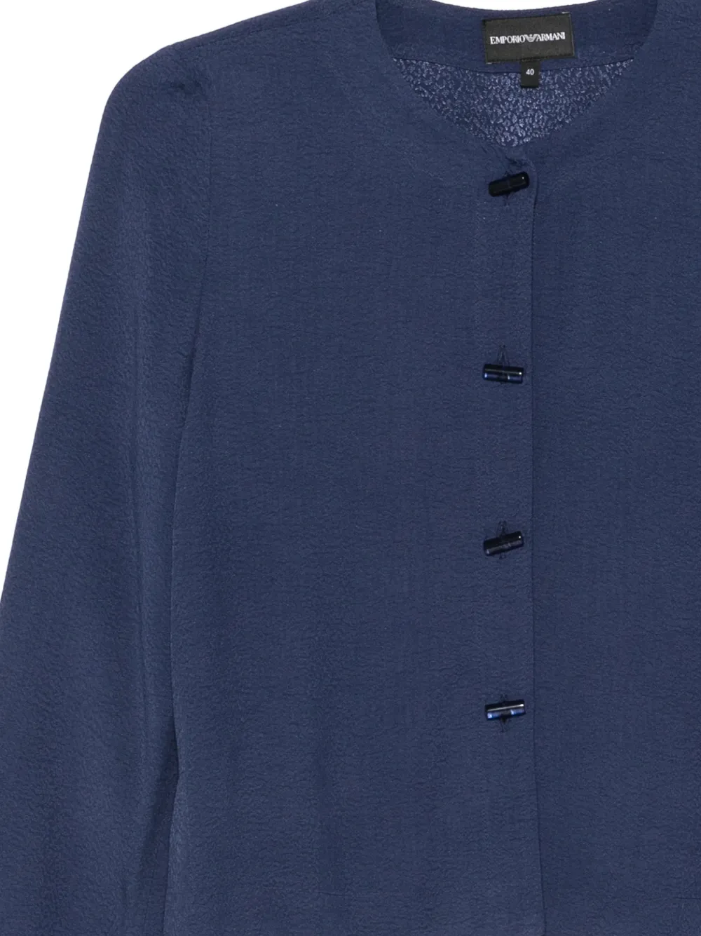 Emporio Armani Kraagloos blouse Blauw