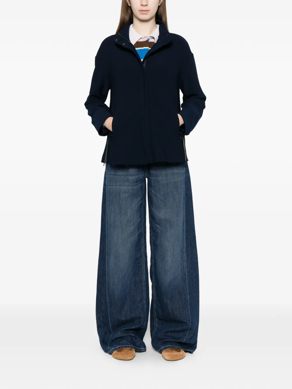  Emporio Armani Funneled Jacket - Blue 