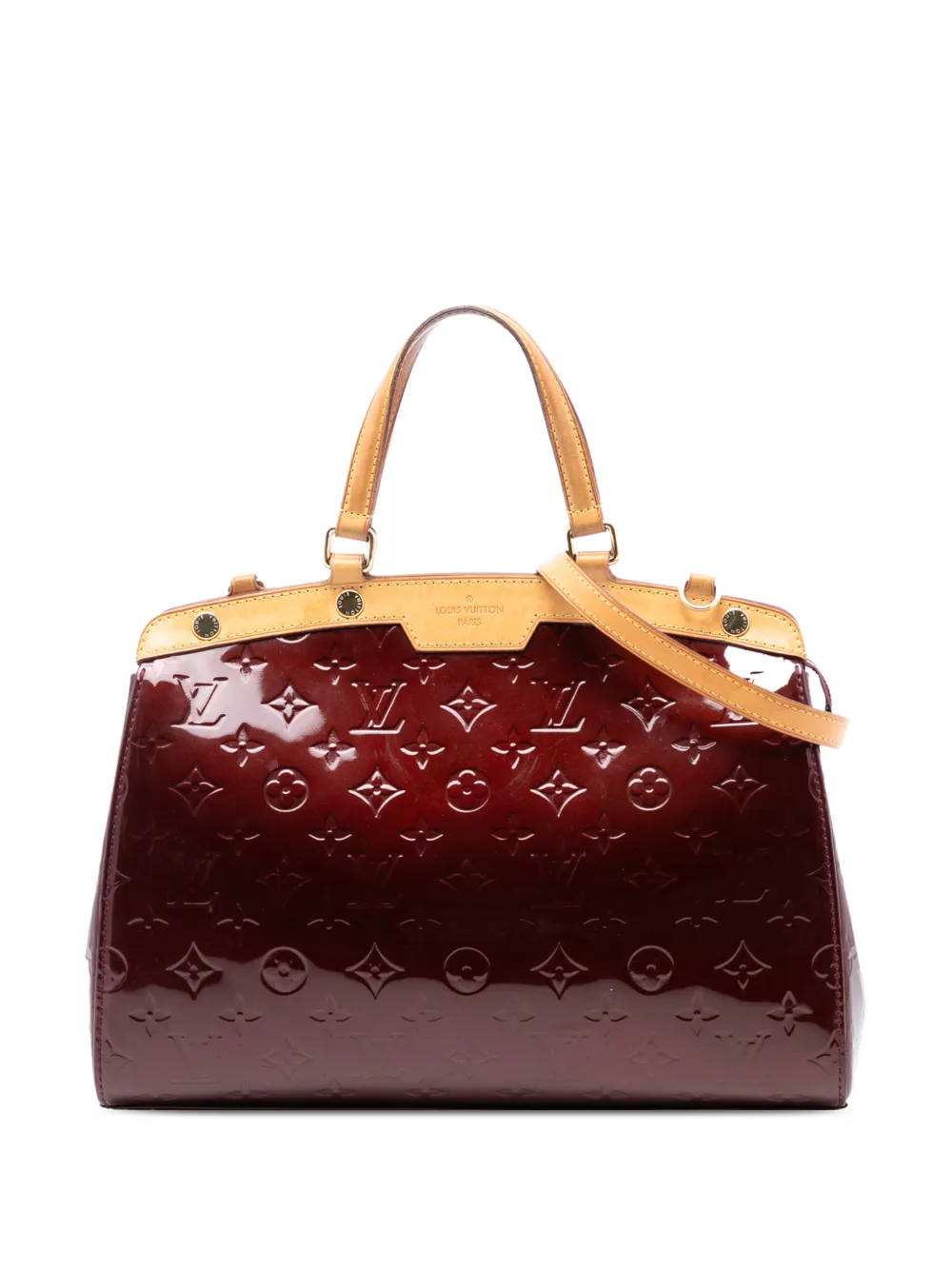 Louis Vuitton Pre-Owned 2012 Monogram Vernis Brea MM satchel - Rosso