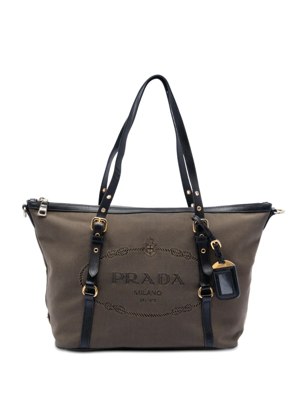 Prada Pre-Owned 2012-2026 Canvas Canapa Logo satchel - Marrone
