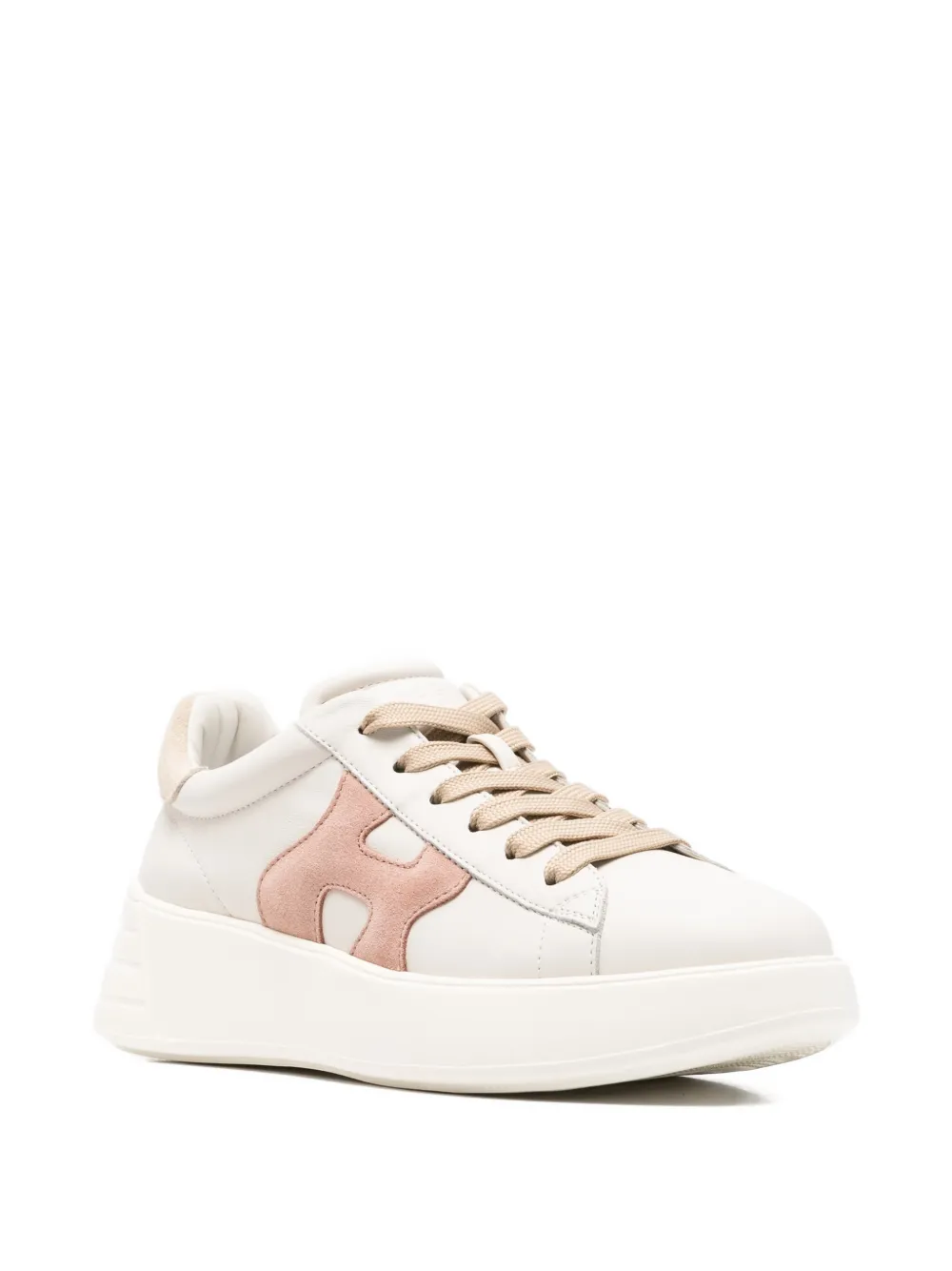 Hogan Rebel leren sneakers Beige