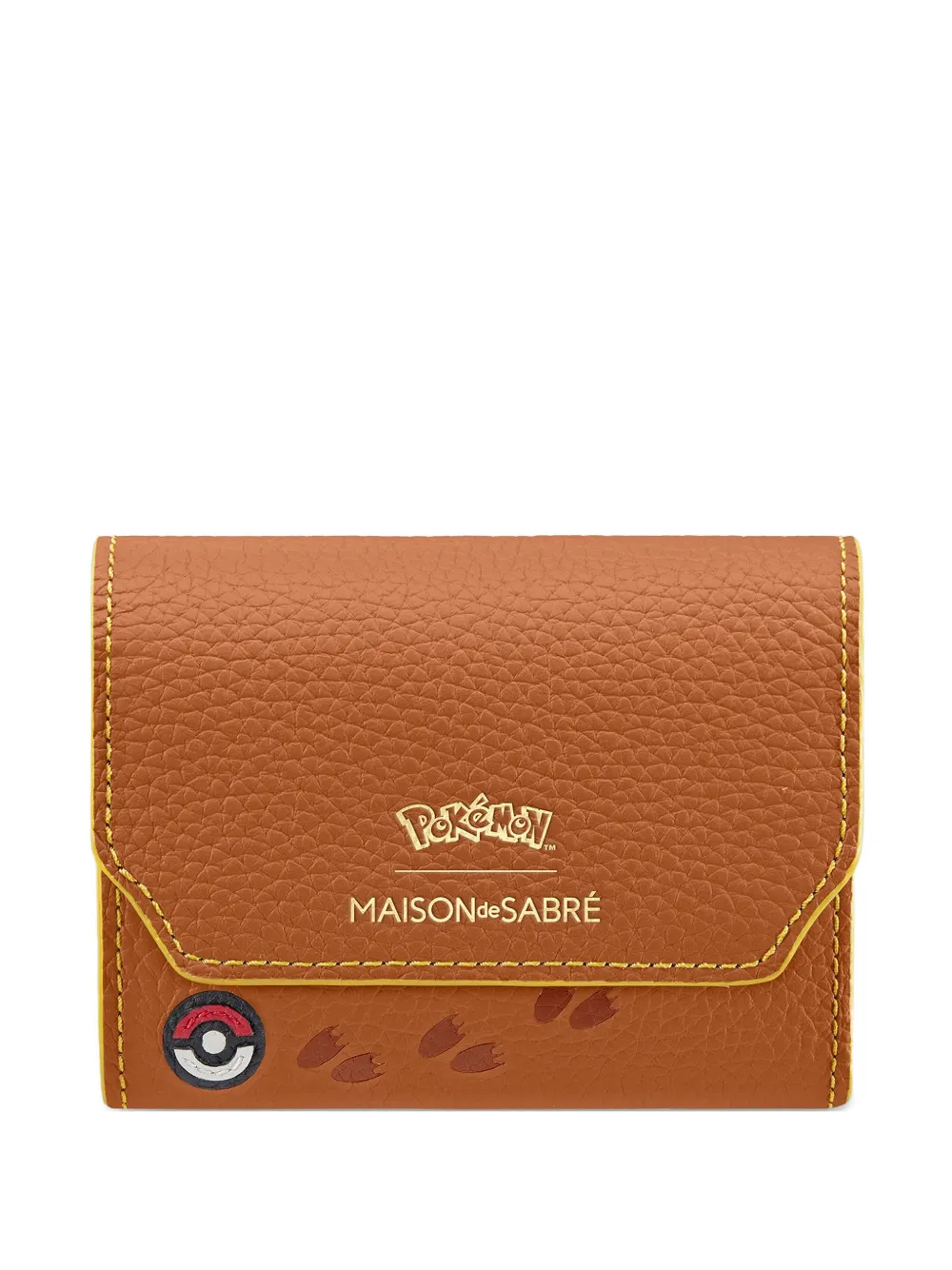 MAISON de SABRÉ leather zipped trifold wallet - Marrone
