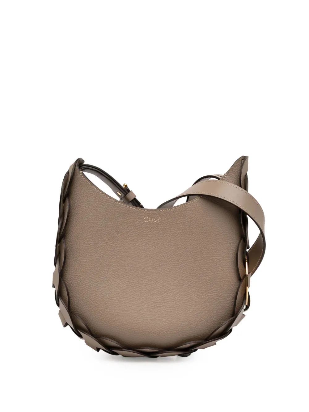 Chloé Pre-Owned 2020 Small Grained Calfskin Darryl Hobo crossbody bag - Marrone