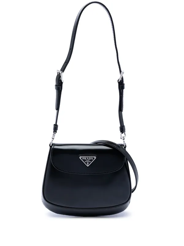 Prada Pre-Owned 2021-2026 ミニ ブラッシュドレザー クレオ フラップ 