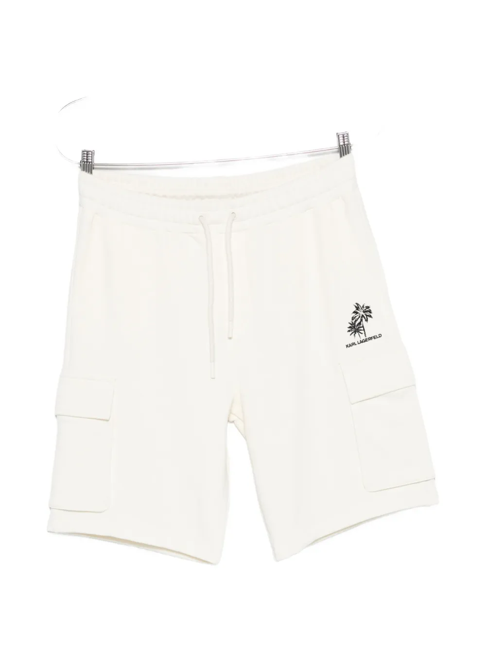 Karl Lagerfeld cargo print shorts - White