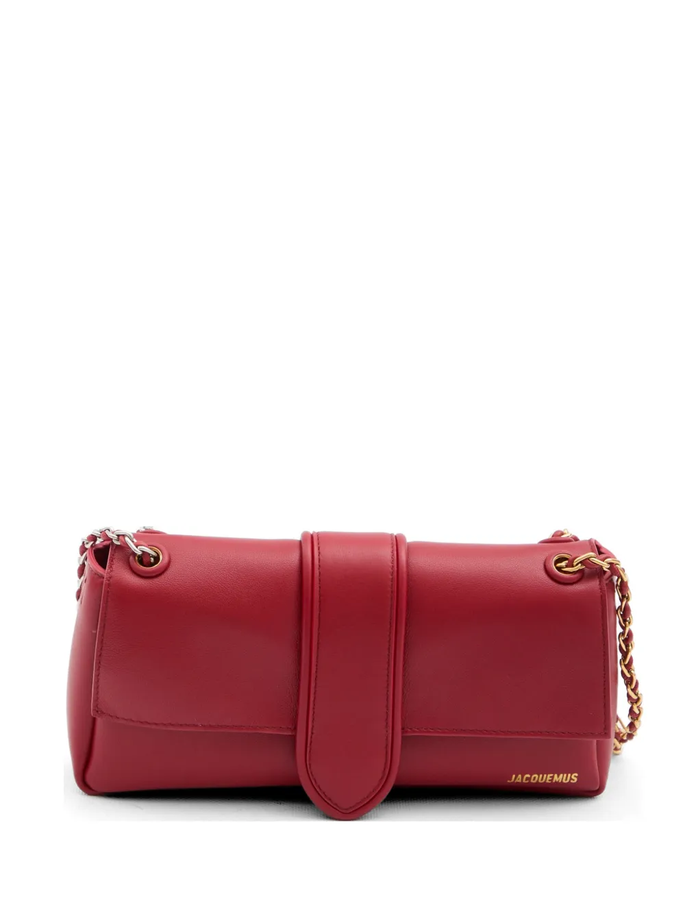Jacquemus Le Bambino chain leather shoulder bag - Rosso