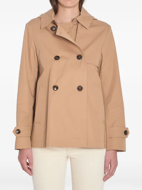 Herno removable hood double-breasted jacket