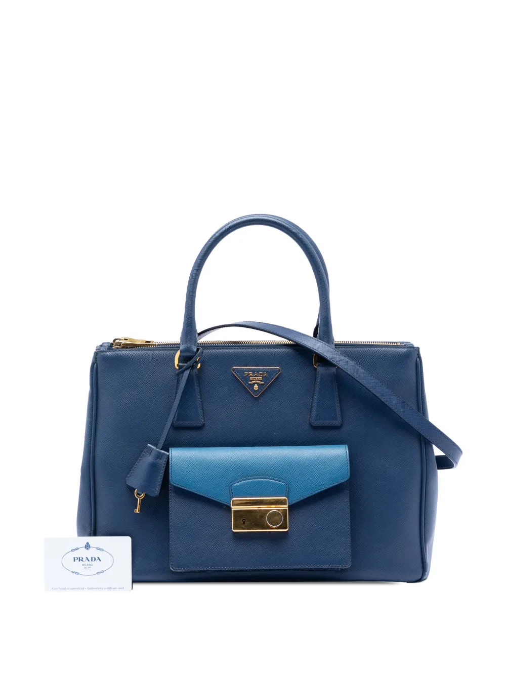 Prada Pre-Owned 2010-2026 Saffiano Lux Galleria Double Zip Front