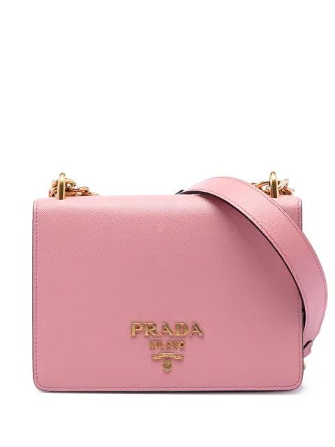 Prada Pre-Owned bolsa crossbody Lux de piel saffiano con cadena 2010-2025