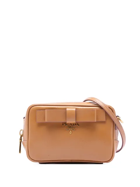 Prada Pre-Owned 2013-2026 Saffiano Vernice Bow Camera Bag crossbody bag