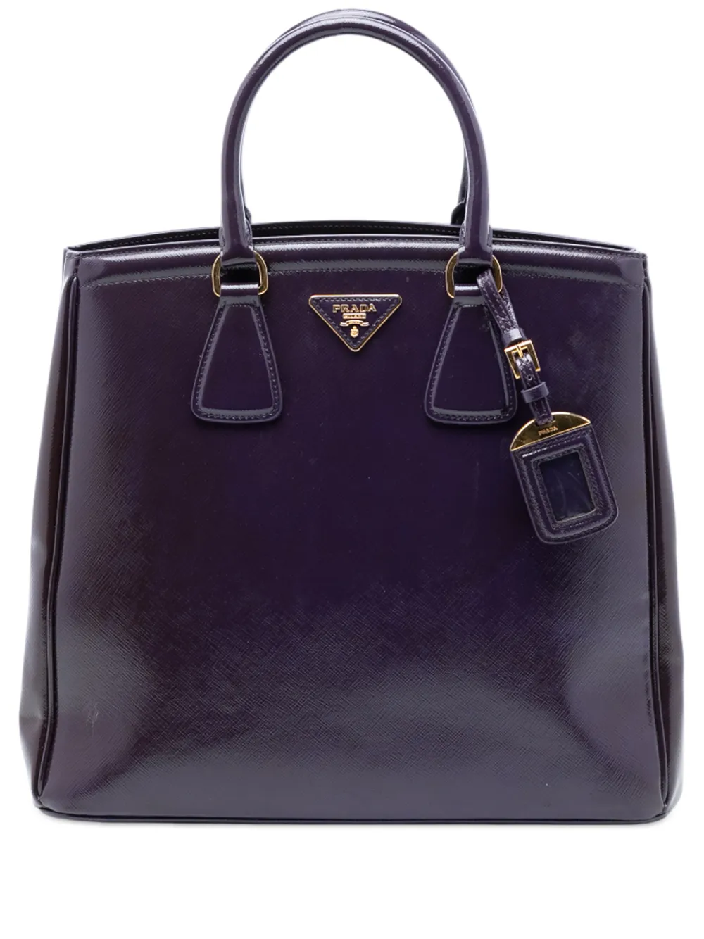 Prada Pre-Owned 2010-2025 Saffiano Vernice Parabole tote bag - Viola