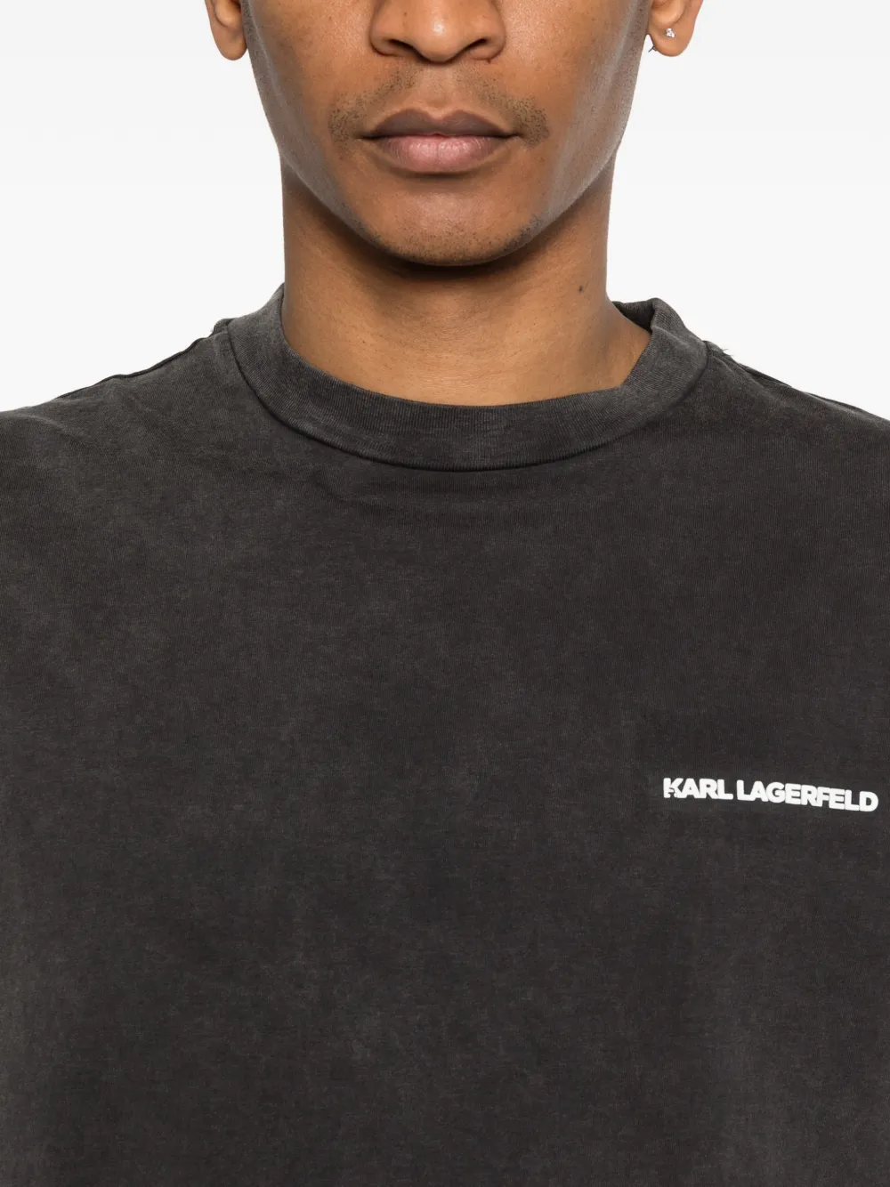 Karl Lagerfeld T-shirt met logo Grijs