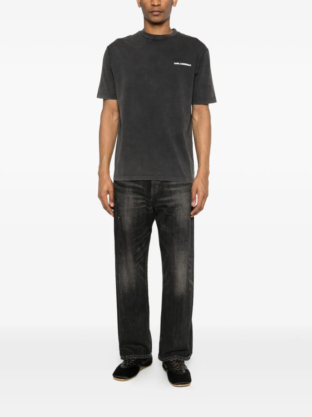 Karl Lagerfeld T-shirt met logo Grijs