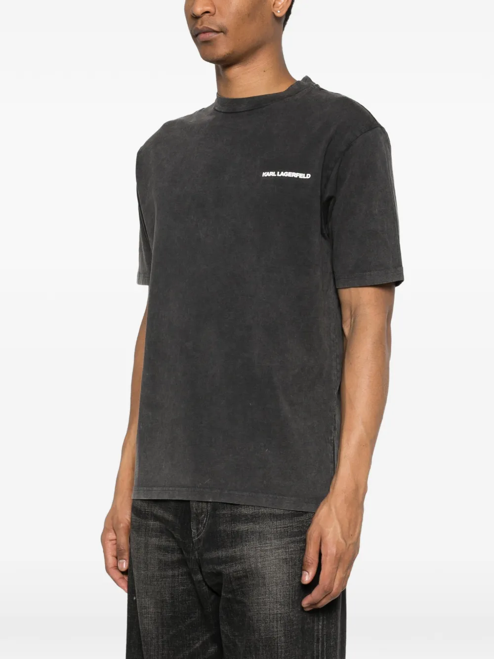 Karl Lagerfeld T-shirt met logo Grijs