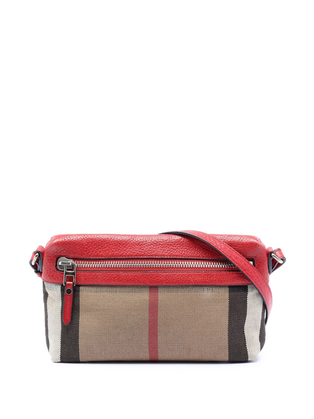 Burberry Pre-Owned 2000-2017 Small Mega Check Canvas Farley crossbody bag - Marrone