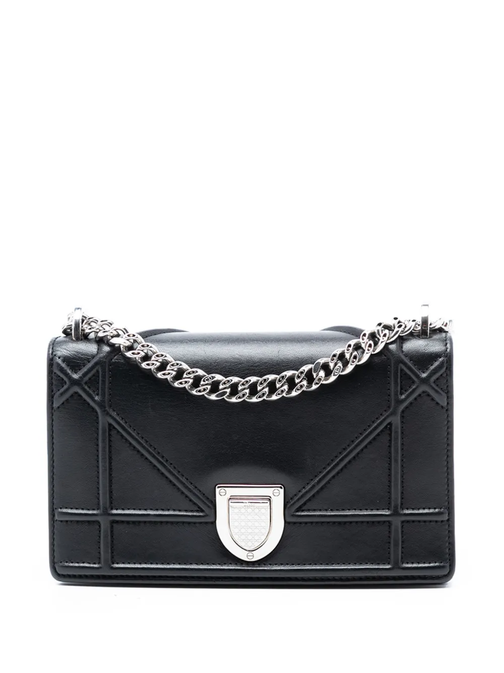 Christian Dior Pre-Owned 2015 Mini Lambskin Diorama Flap crossbody bag - Schwarz