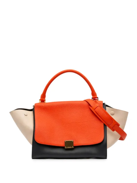 Celine Pre-Owned 2014 Medium Tricolor Leather Trapeze satchel