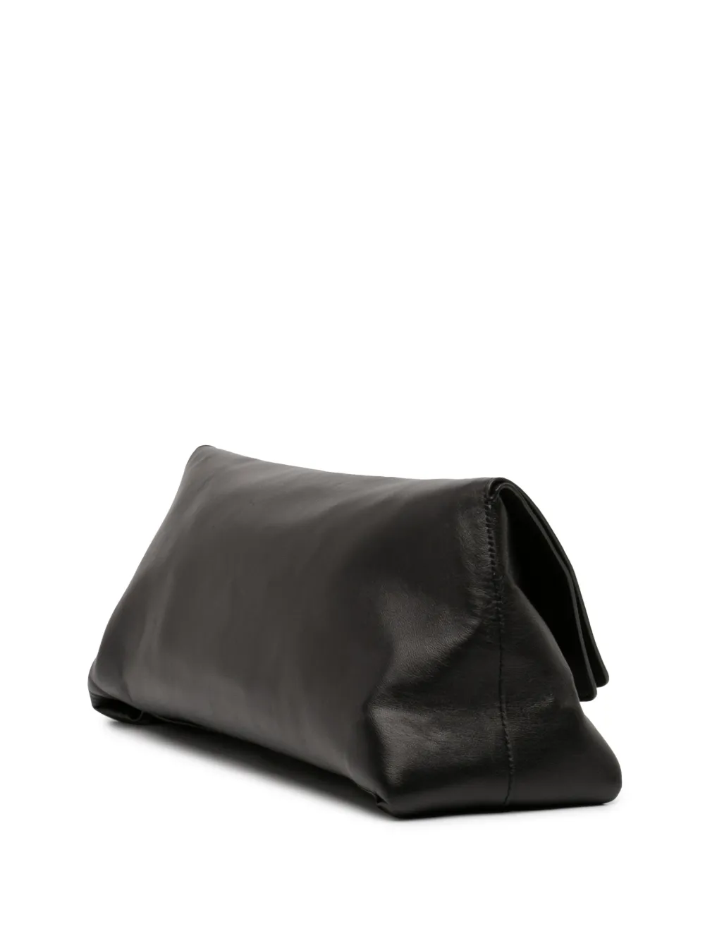  Alexander Mcqueen Pre-owned 2010-2025 Large Calfskin Skull Knuckle Duster Fold Over Clutch Bag - Black 