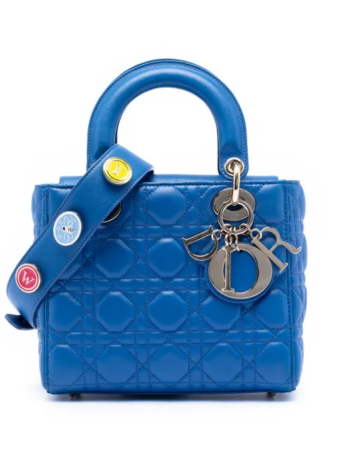 Christian Dior Pre-Owned bolsa satchel Cannage My ABCDior Lady Diorpequeña de piel de cordero 2016