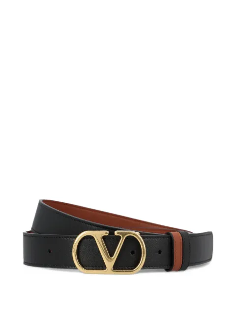 Valentino Garavani VLogo Signature reversible shiny calfskin belt