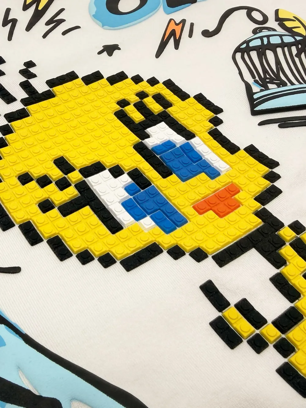 Mostly Heard Rarely Seen 8-Bit T-shirt met grafische print Wit