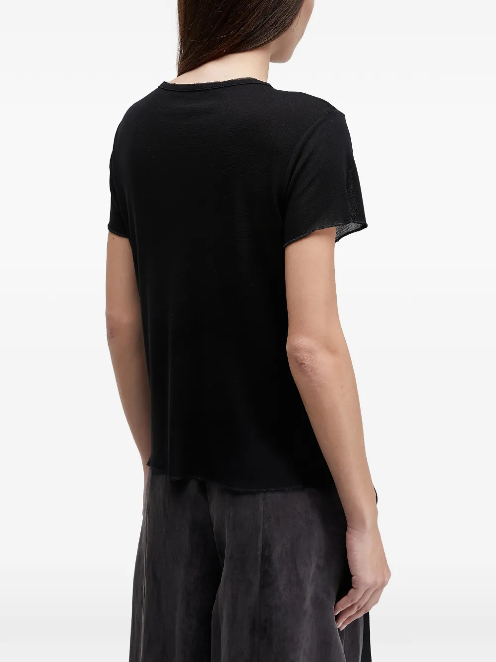  Osklen Raw-hem T-shirt - Black 
