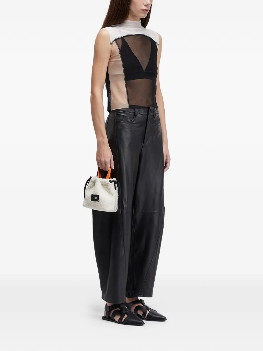  Osklen Mesh Sleeveless Top - Black 