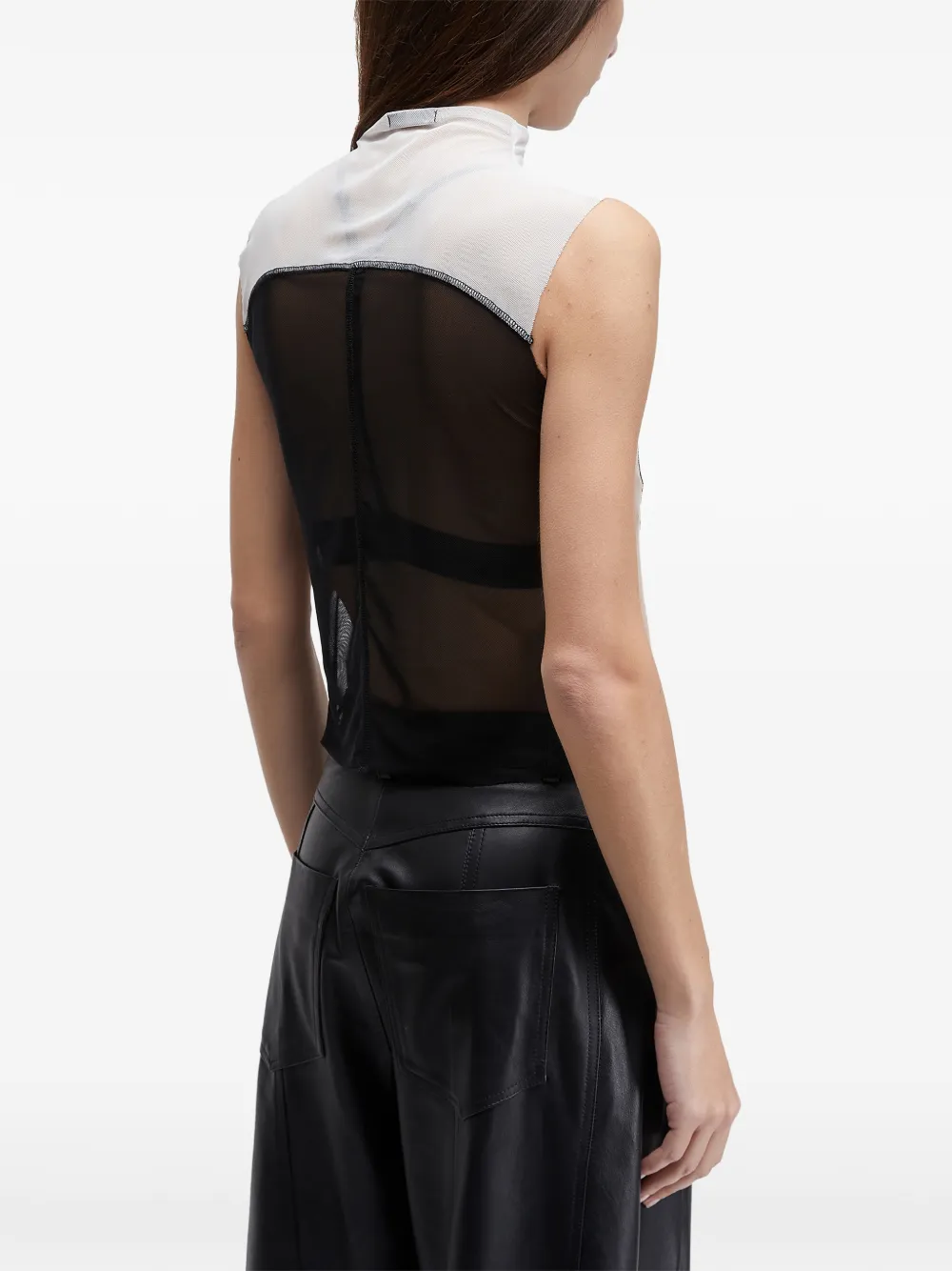  Osklen Mesh Sleeveless Top - Black 