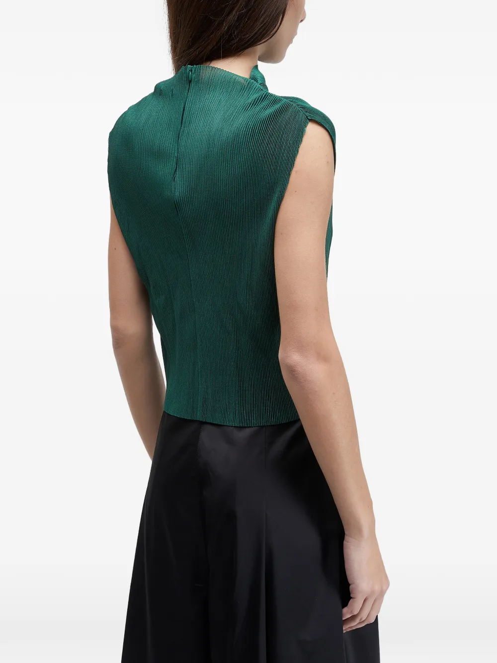 Osklen Pleated Sleeveless Top - Green 