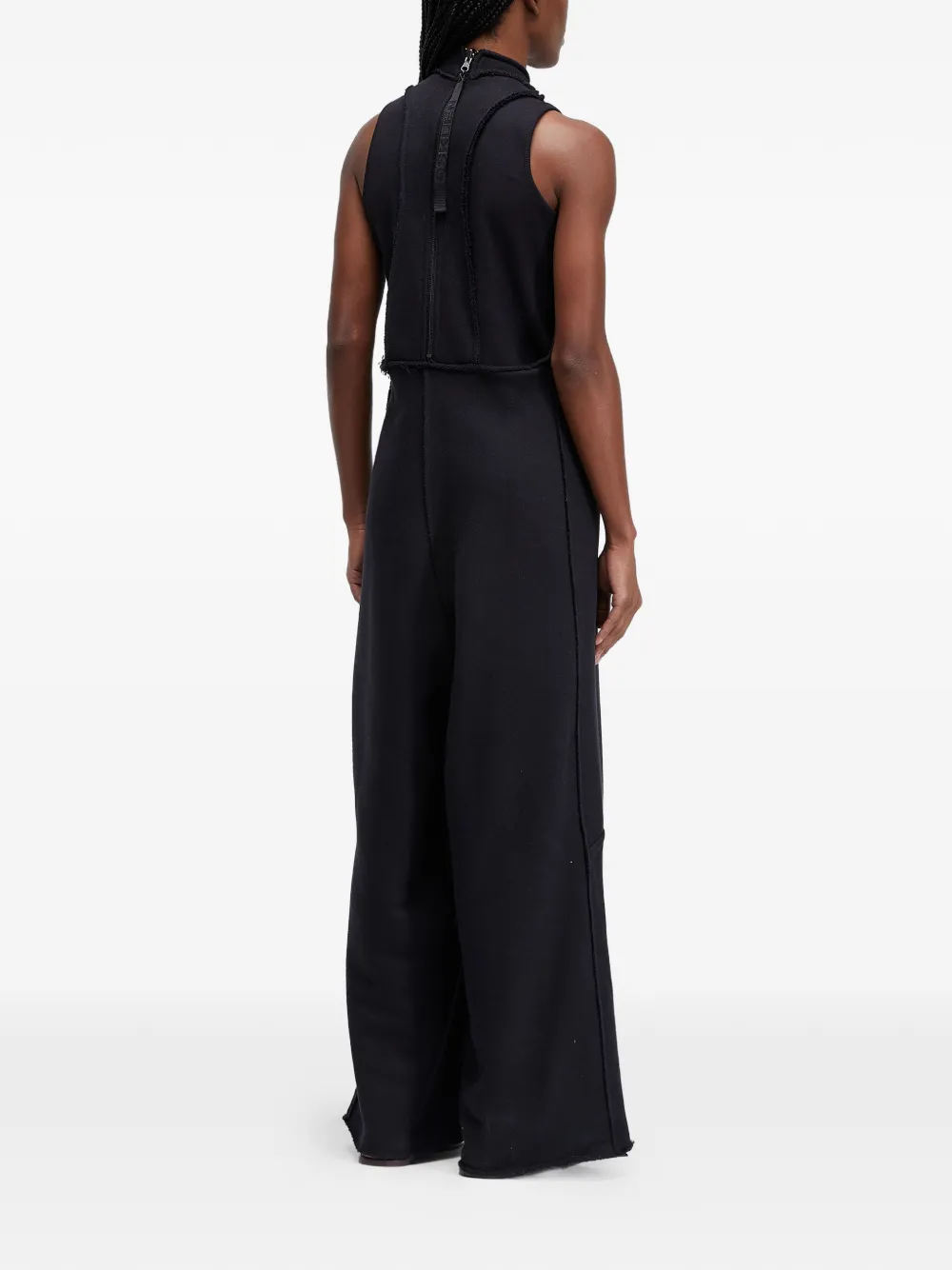  Osklen High-neck Frayed Jumpsuit - Black 