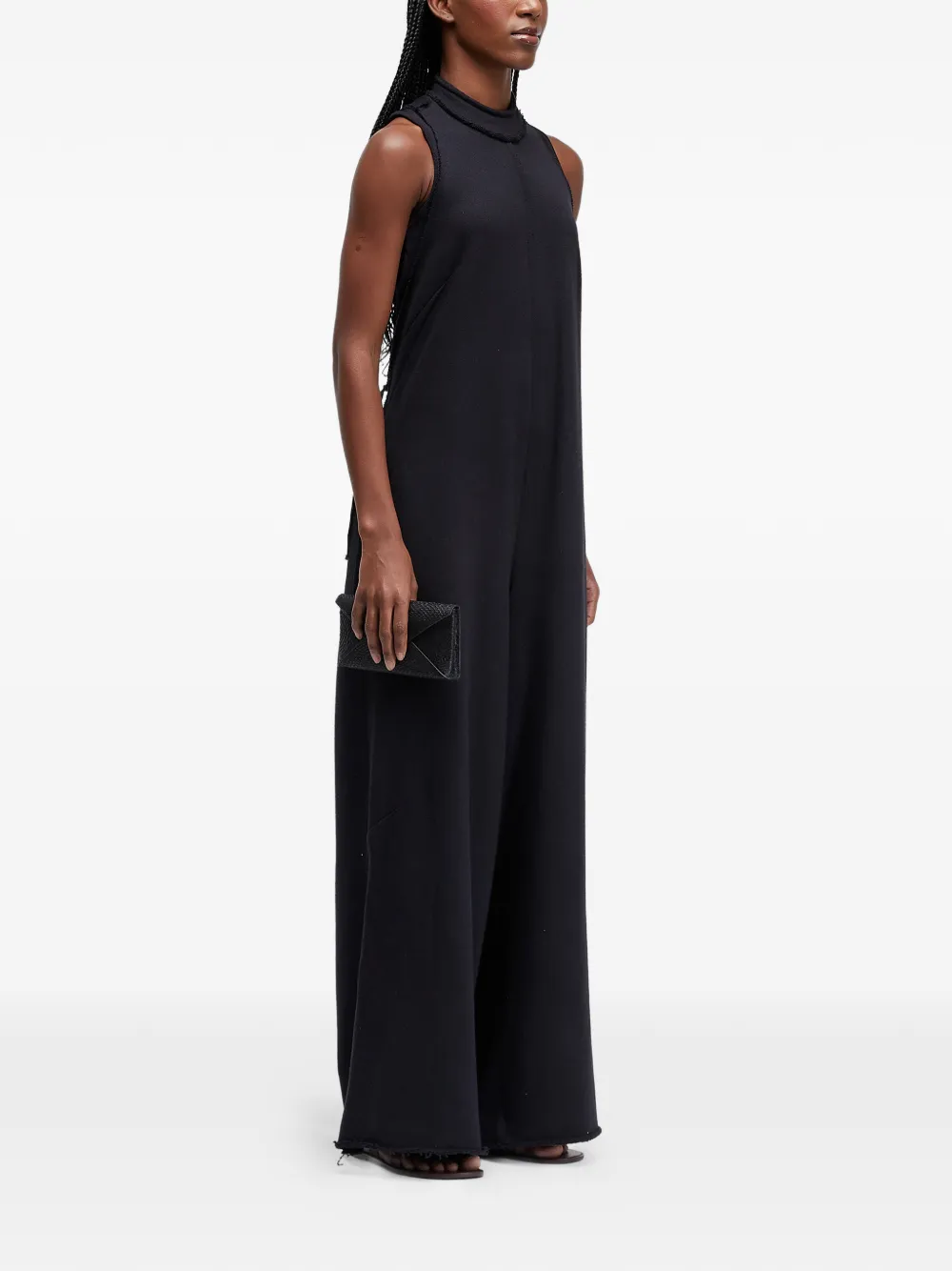  Osklen High-neck Frayed Jumpsuit - Black 