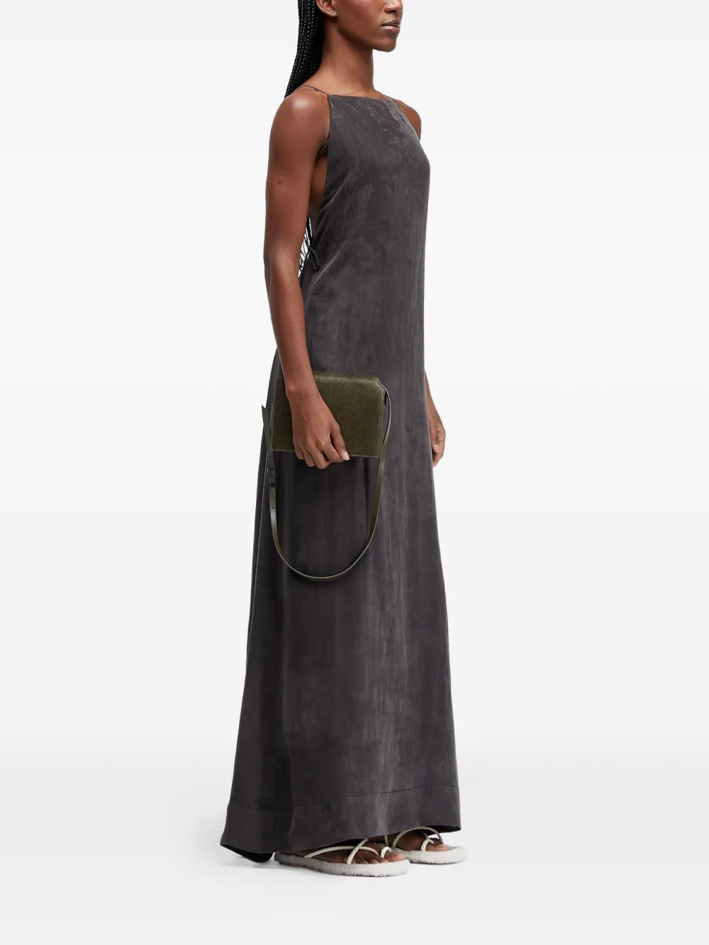  Osklen Straps Maxi Dress - Grey 